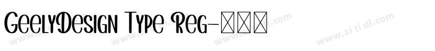 GeelyDesign Type Reg字体转换